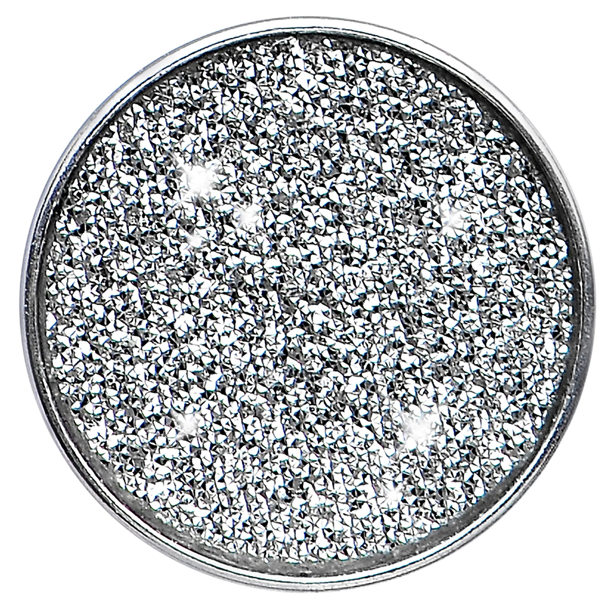 4 Gauge Stainless Steel Silver Sugar Glitter Screw Fit Plug