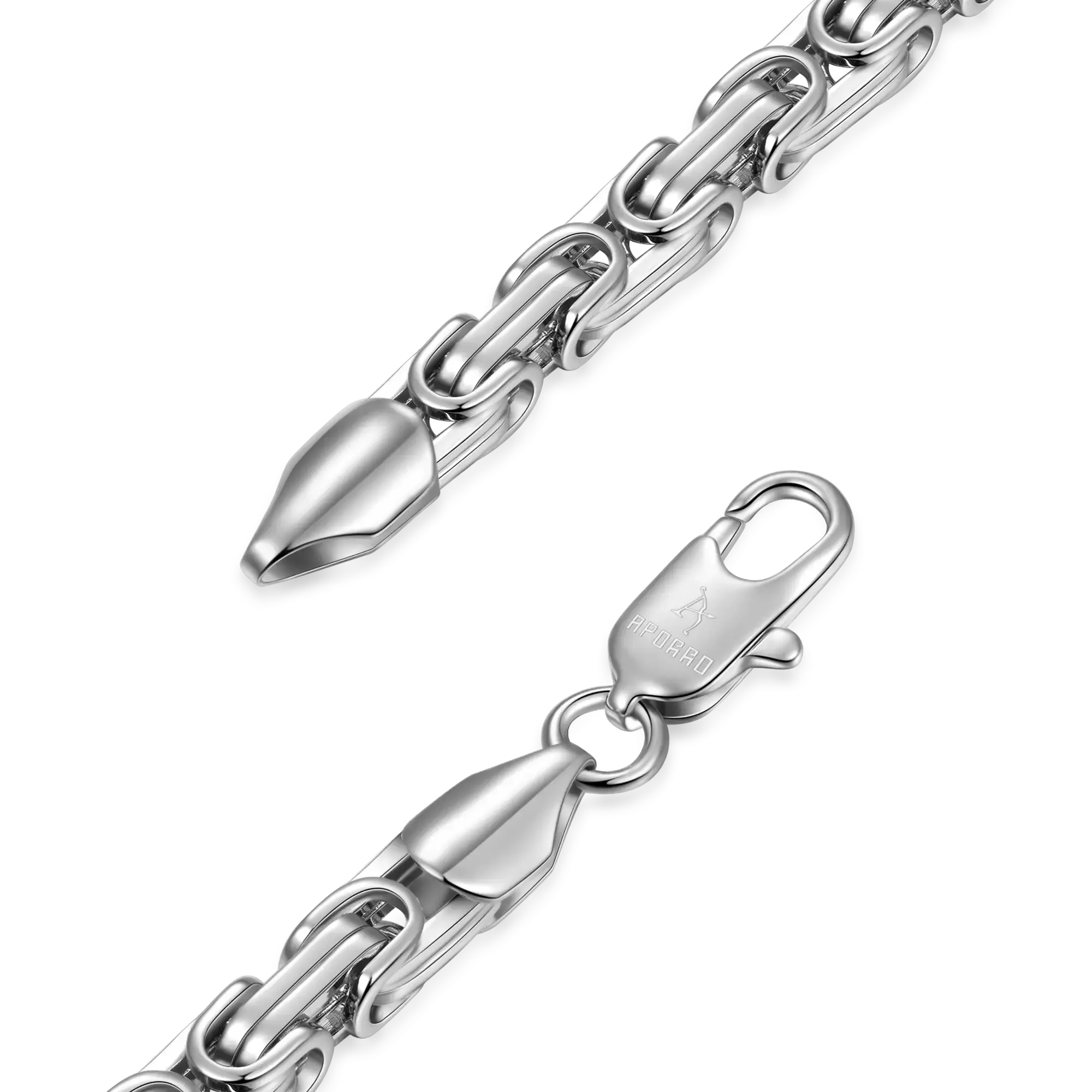 4mm Byzantine Chain - White Gold