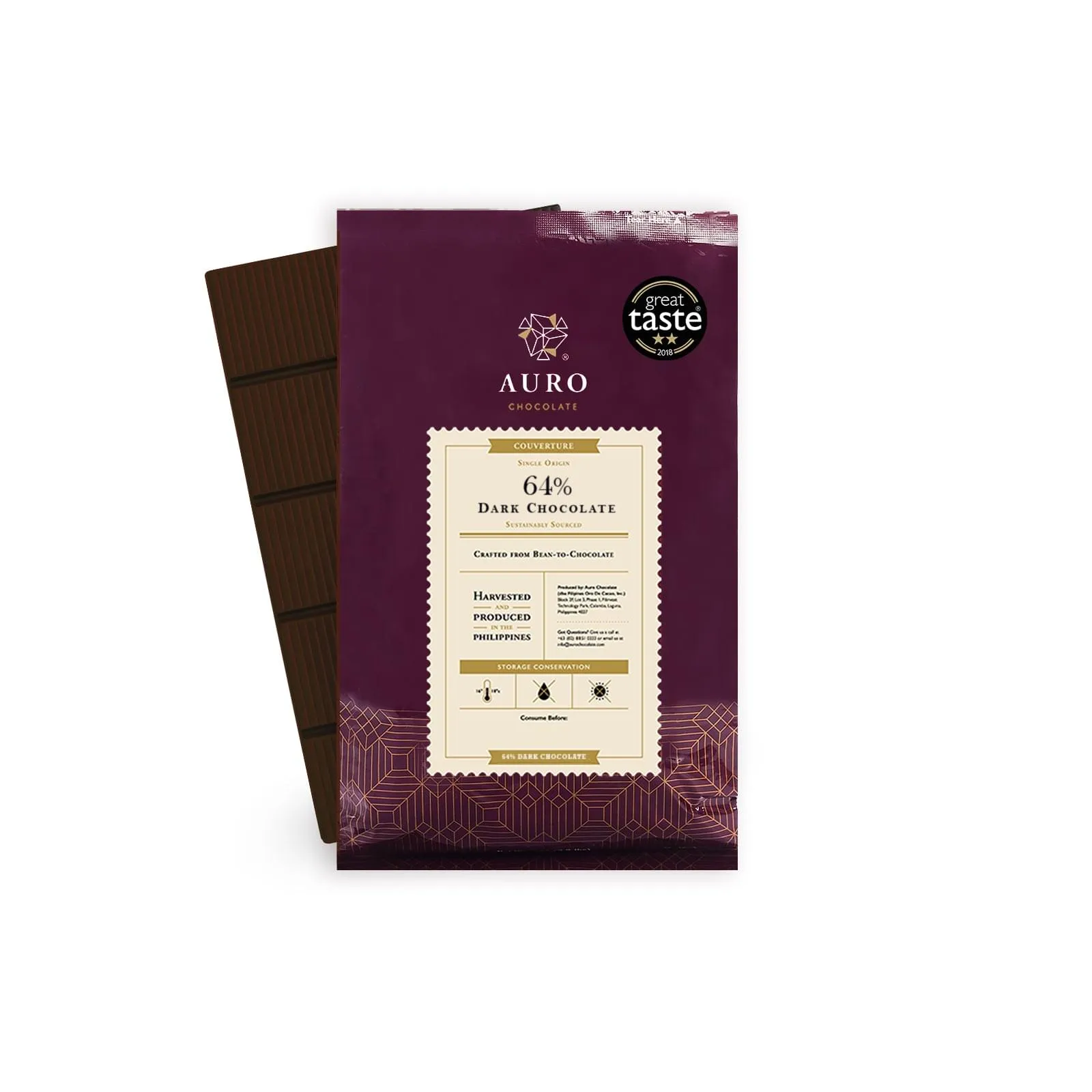 64% Dark Chocolate 1KG Block