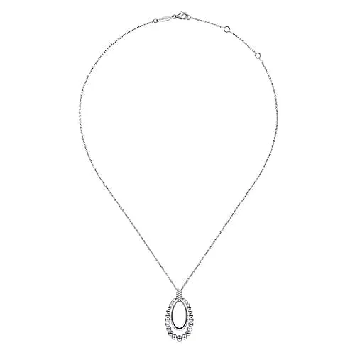 925 Sterling Silver White Sapphire Pendant Necklace