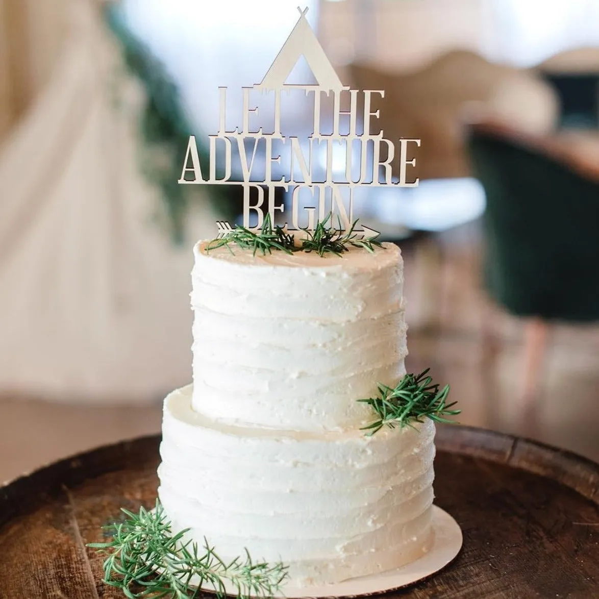 Adventure Begins Cake Topper