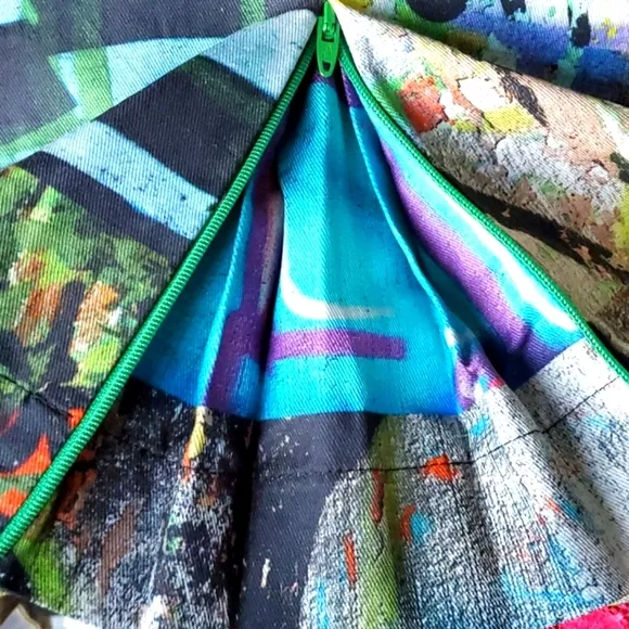 Anne Elizabeth Multicolor Abstract Avant Garde Pencil Skirt Size 4
