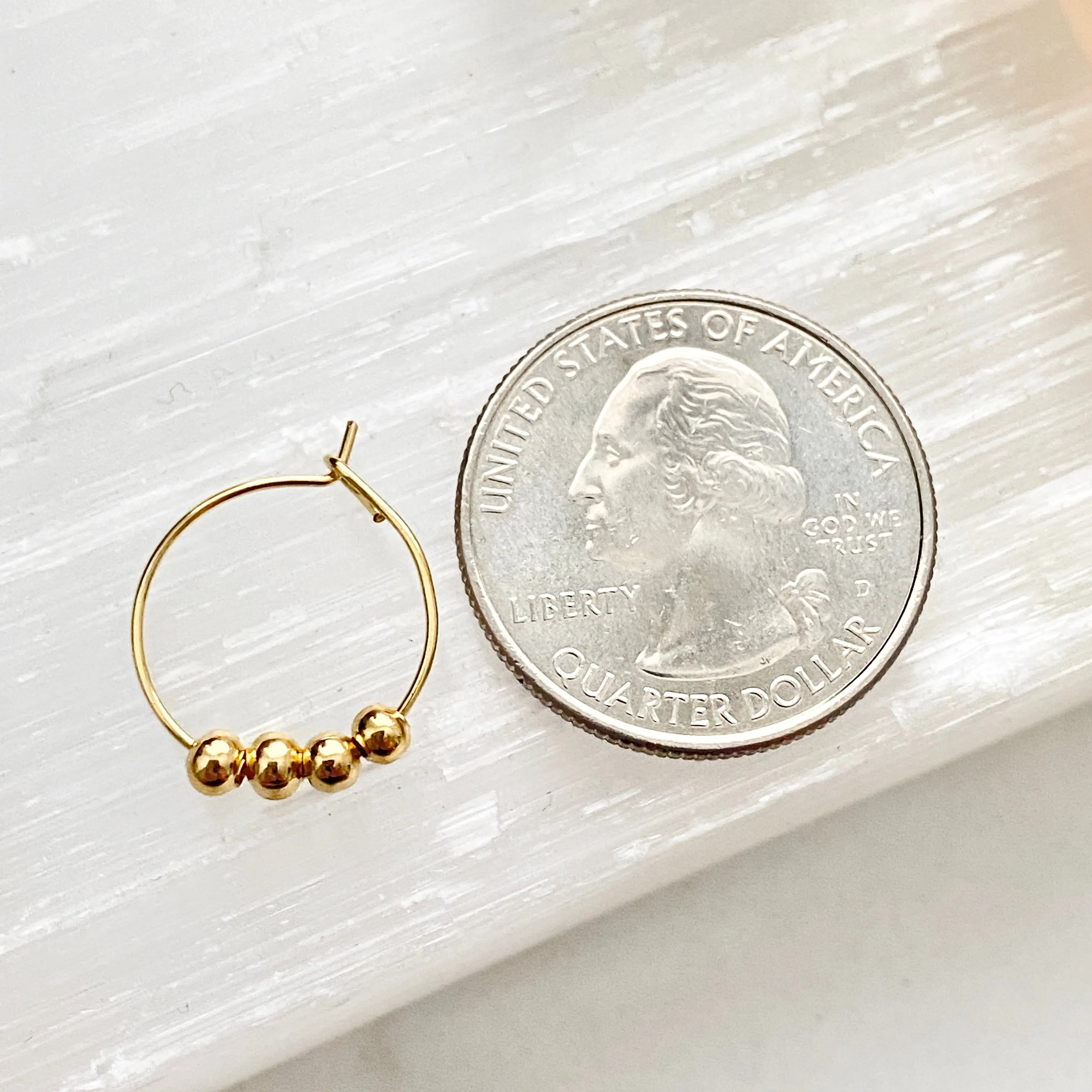 Annika Beaded Mini Hoops