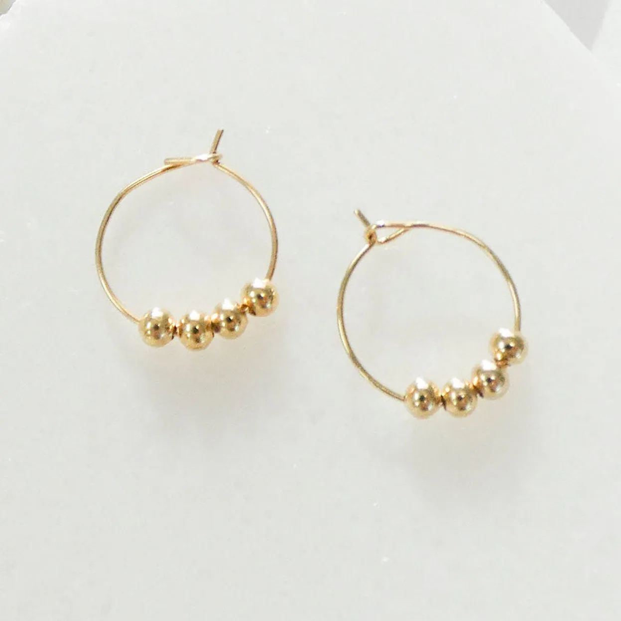 Annika Beaded Mini Hoops