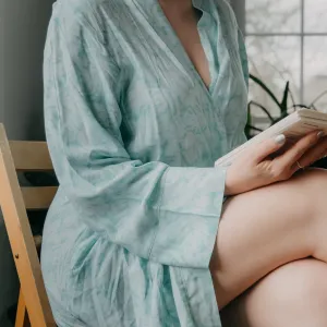 AOP CHALLIS ROBE