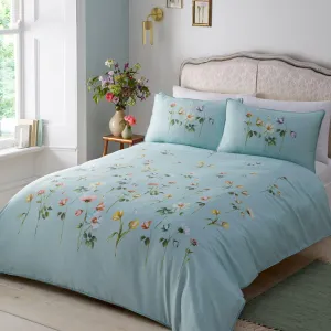 Appletree Heritage Serenity Duvet Cover Set - Duck Egg