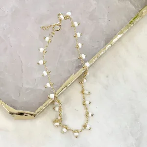 Araya White Beaded Bracelet