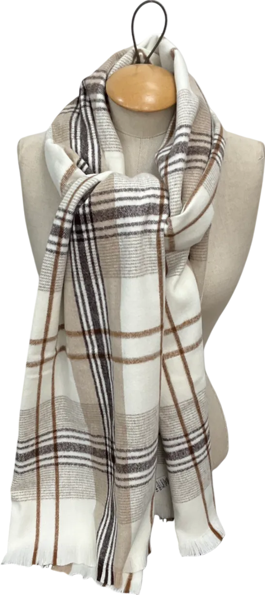 ASOS Beige Check Scarf One Size