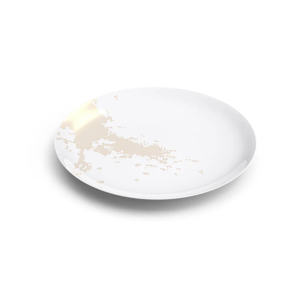 Avant Ici Maintenant Gold Dessert Plate