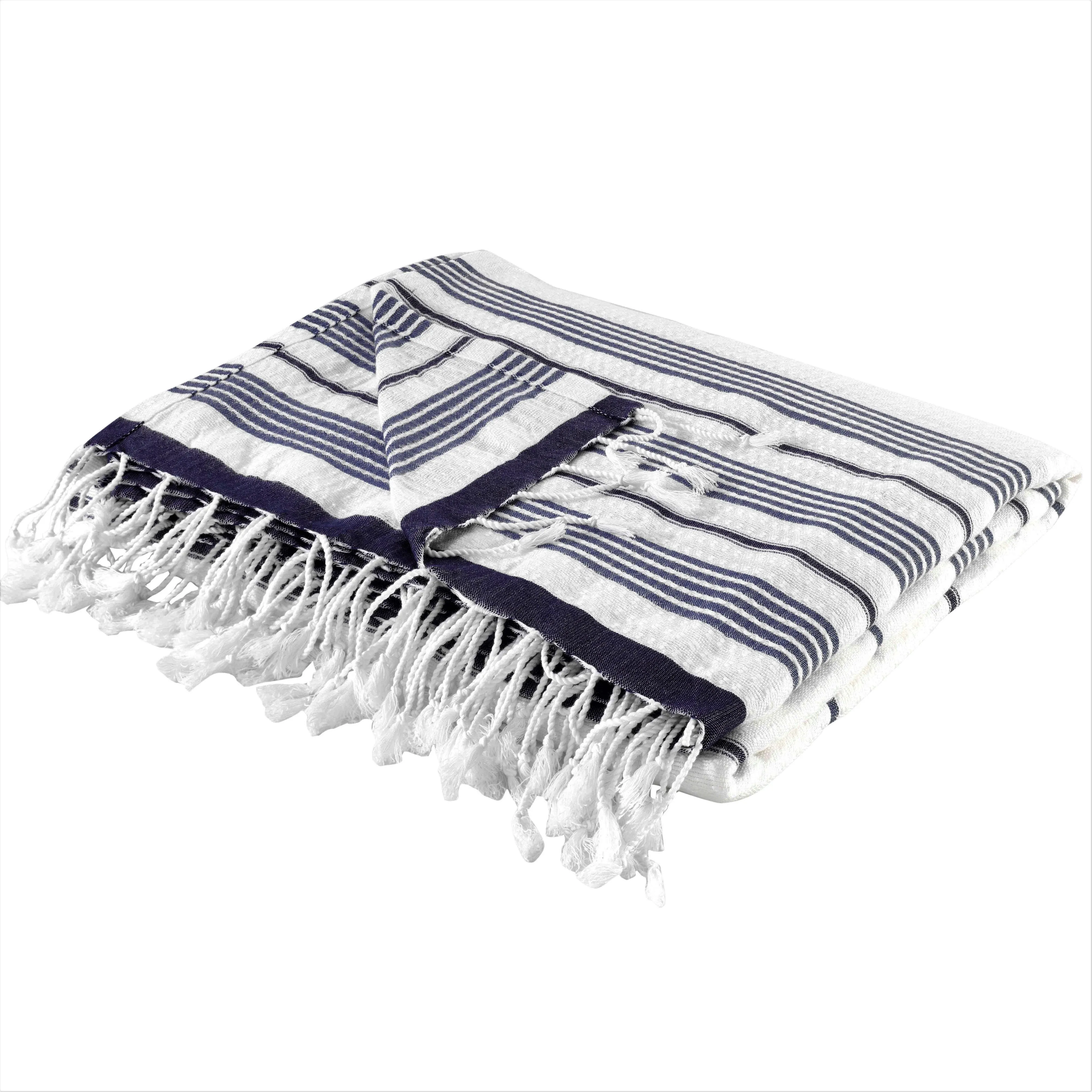 Azur Striped Coverlet - Turkish Cotton/Modal Blend