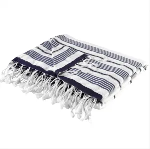 Azur Striped Coverlet - Turkish Cotton/Modal Blend