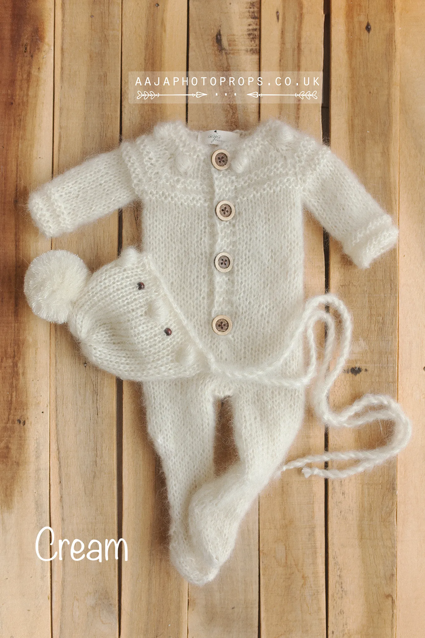 Baby newborn knitted footed romper and hat, Teal, Made to order