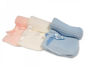 Baby Shawl on Hanger with Bow - 307
