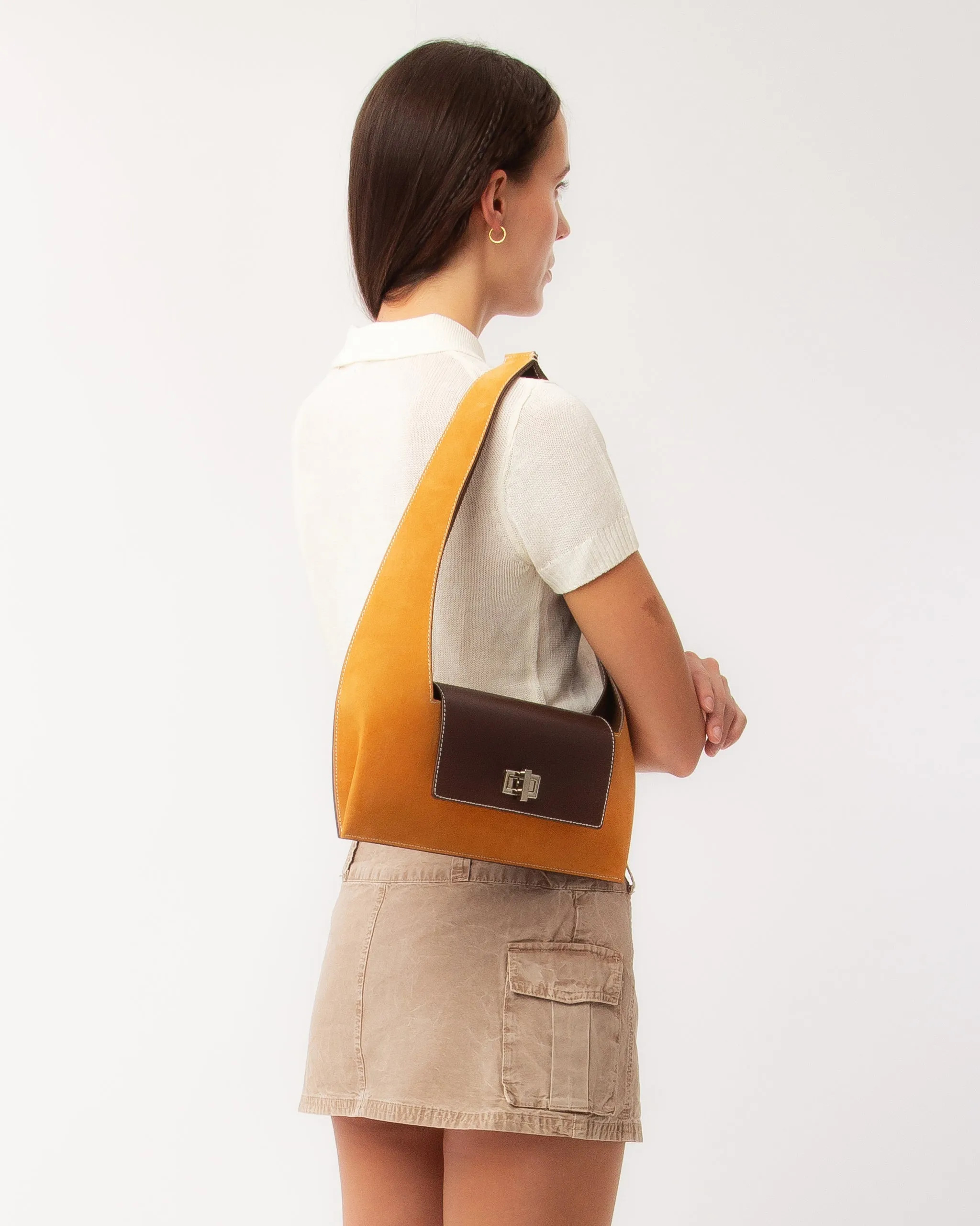 Baguette - Suede Camel Marron