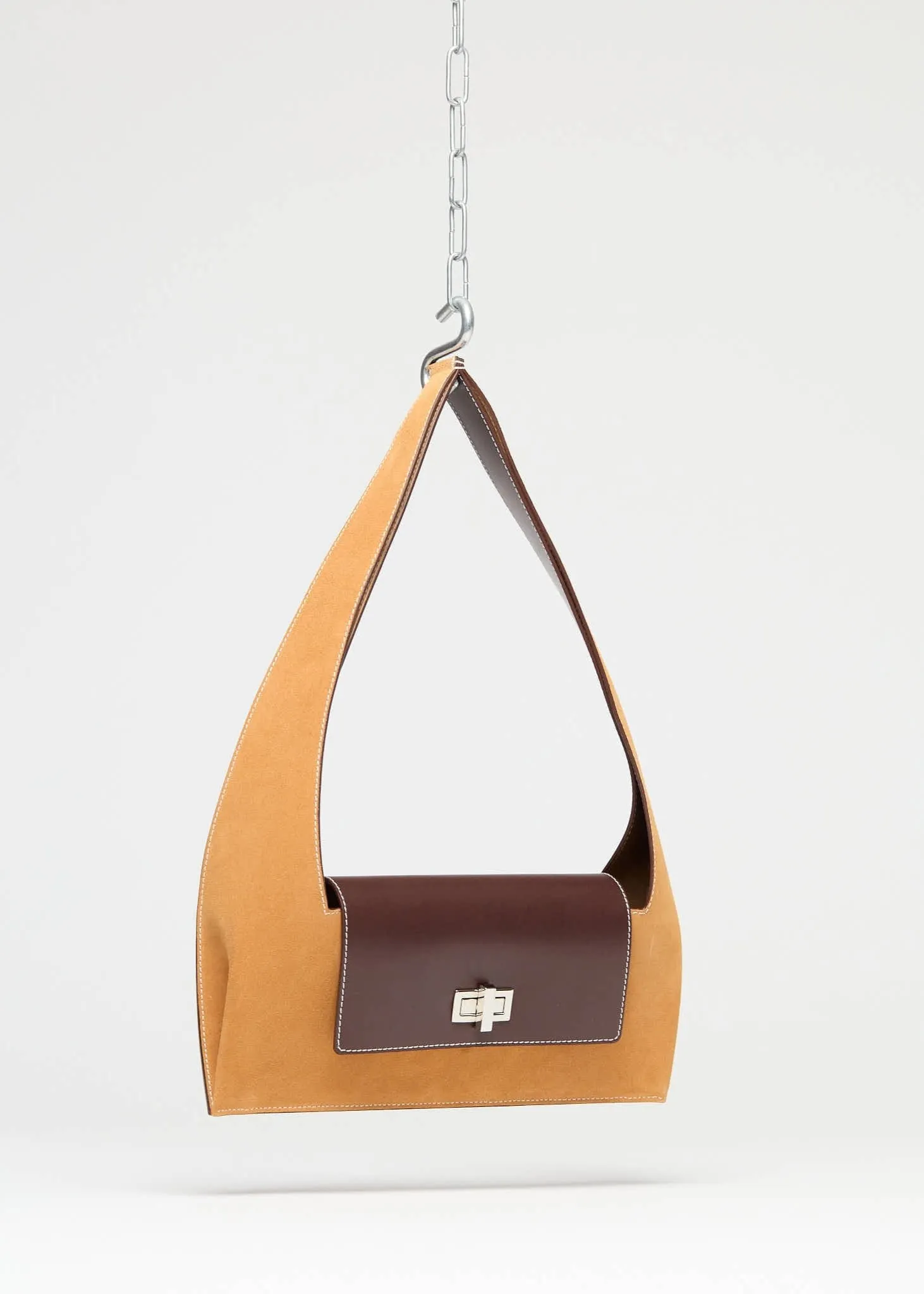 Baguette - Suede Camel Marron