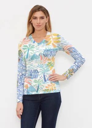 Bahama Mama (17256) ~ Butterknit Long Sleeve V-Neck Top