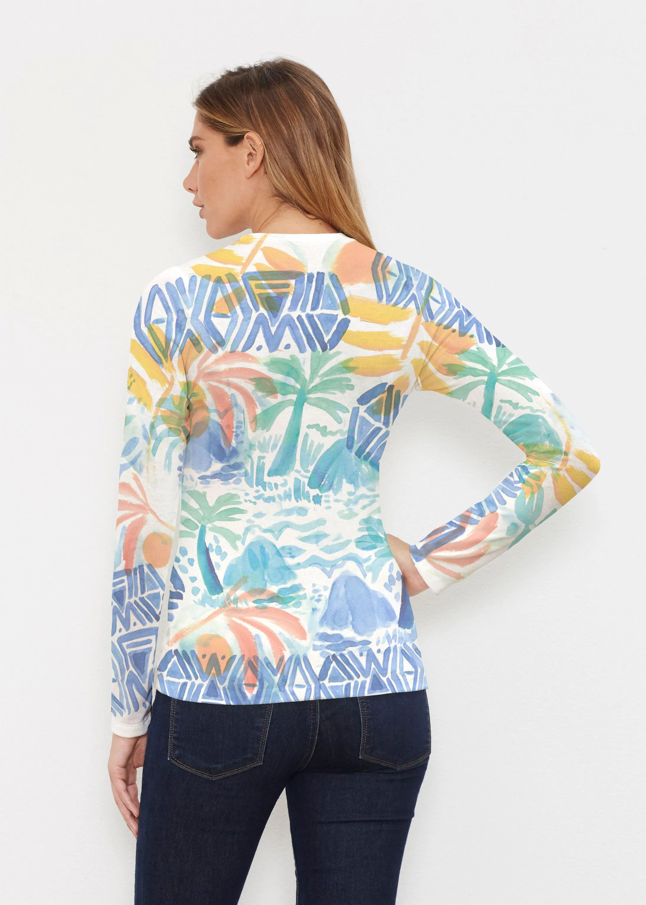 Bahama Mama (17256) ~ Butterknit Long Sleeve V-Neck Top