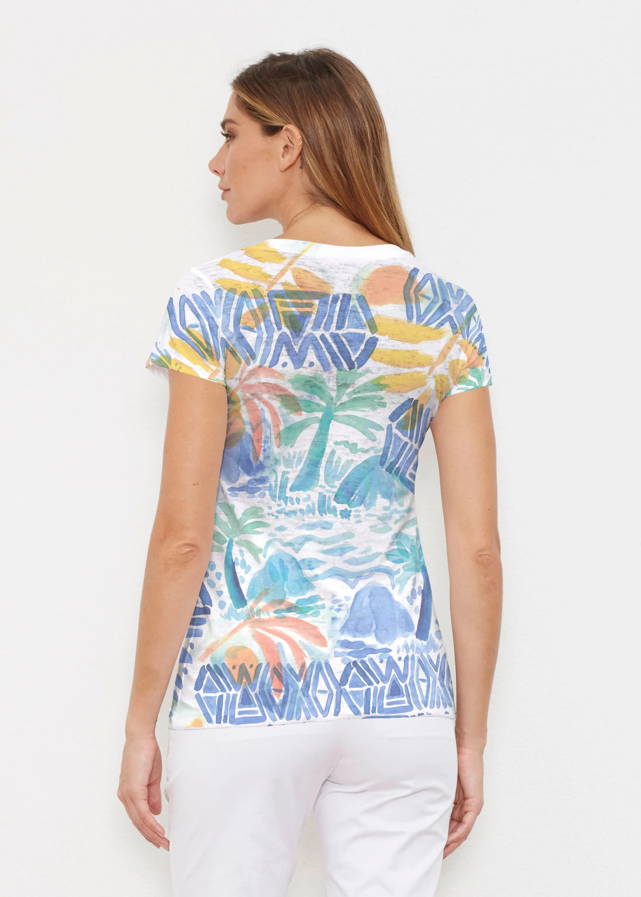 Bahama Mama (17256) ~ Signature Cap Sleeve V-Neck Shirt