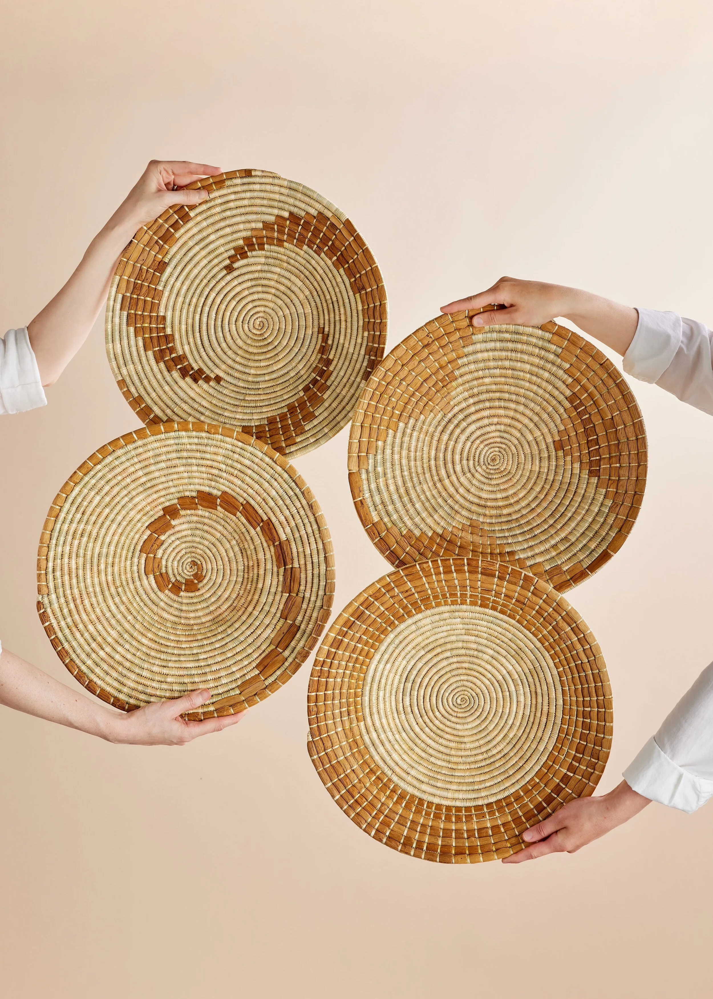 Banana Bark Wall Basket Set of 4