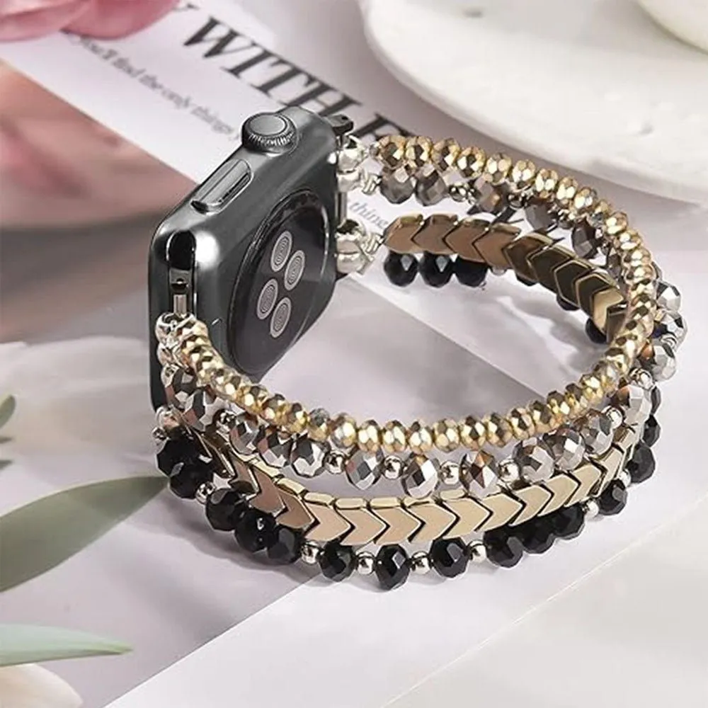 Beaded Steel Apple Watch Band for Women
