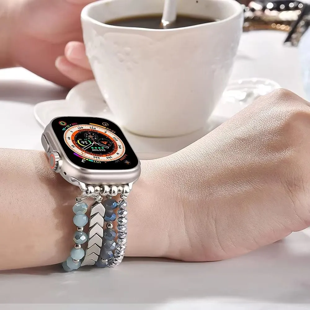 Beaded Steel Apple Watch Band for Women