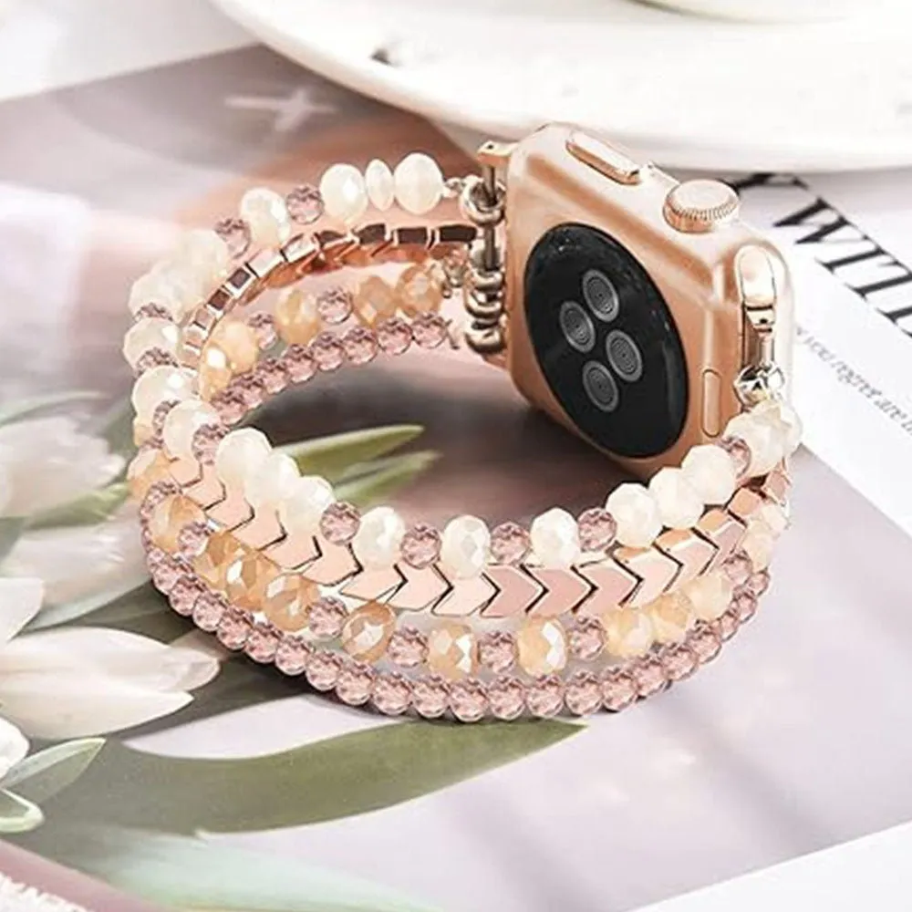 Beaded Steel Apple Watch Band for Women