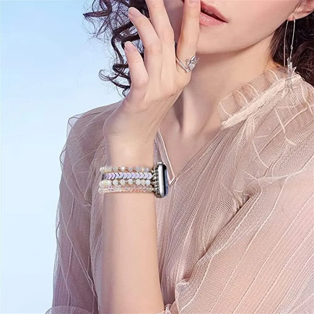 Beaded Steel Apple Watch Band for Women