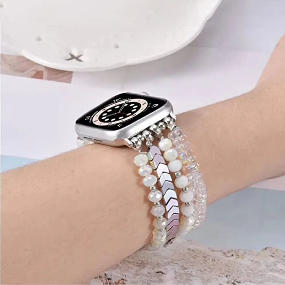 Beaded Steel Apple Watch Band for Women