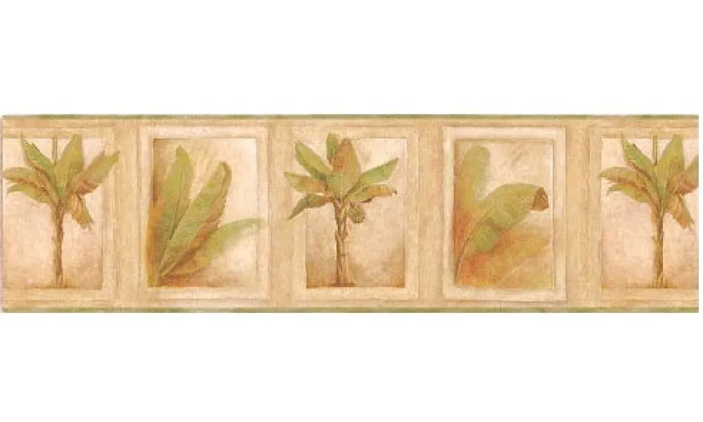 Beige Tropical Palm Tree DW30192B Wallpaper Border