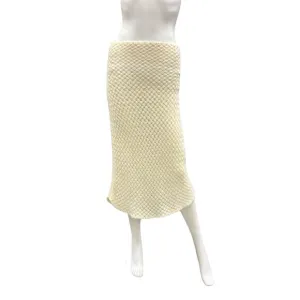 Benetton Skirt Women’s Size S/M Crochet Midi Very Soft Mohair Blend Ivory Color