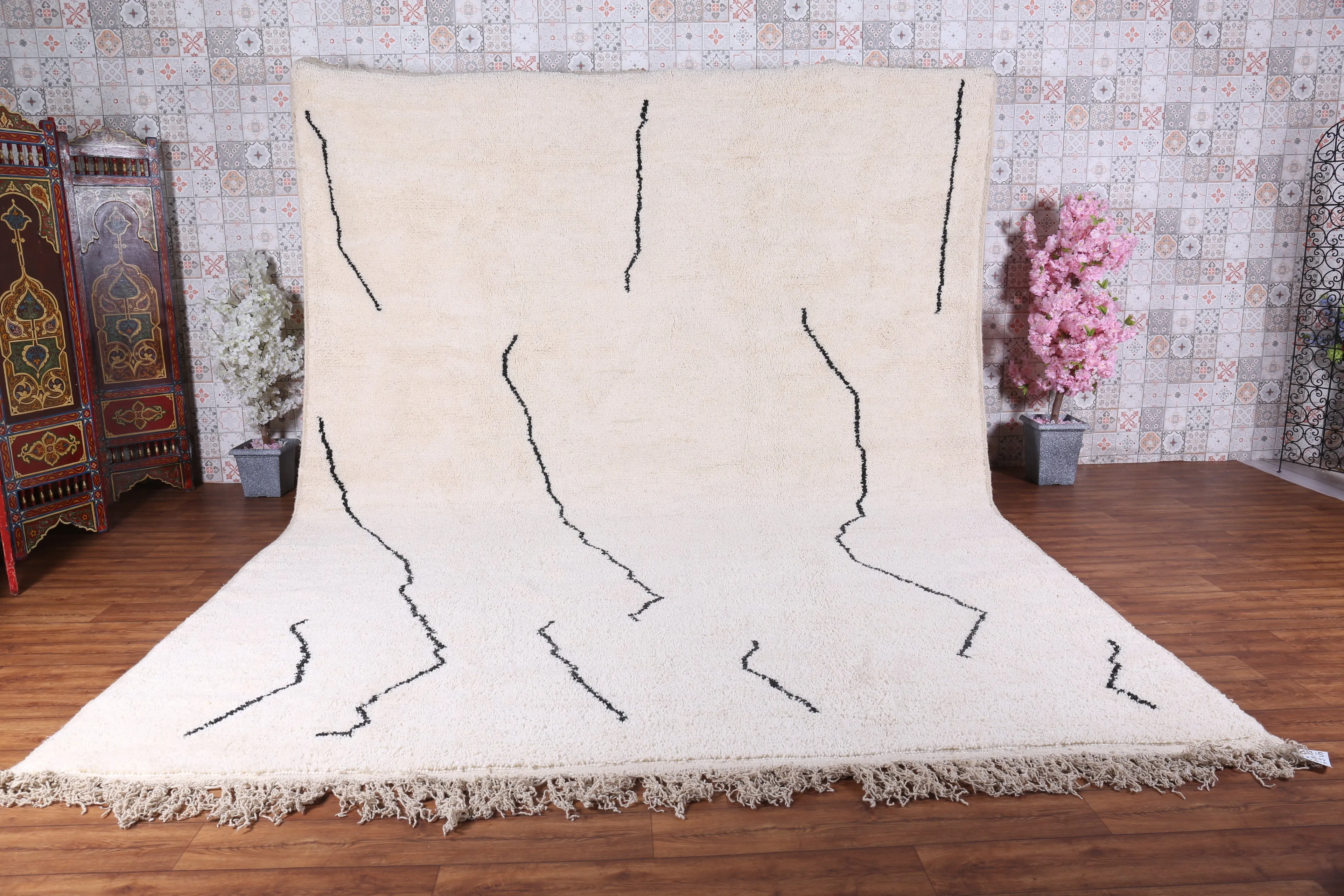 Berber Rug hand knotted - Custom size rug - Moroccan Azilal rug