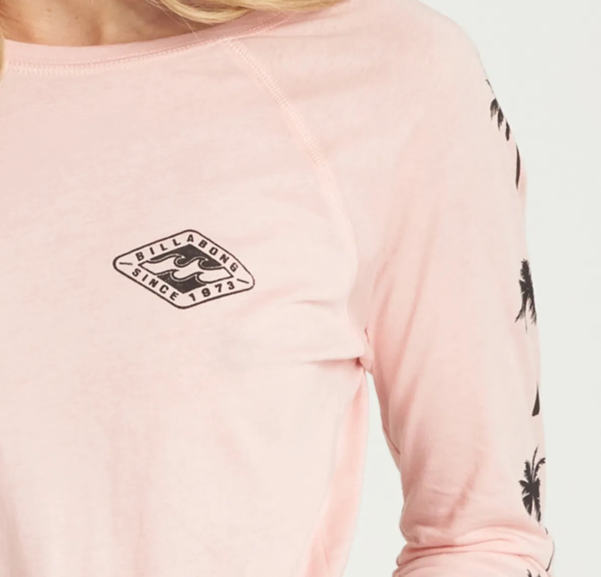 Billabong Women's Four Palms Long Sleeve Tee | Cool Wip, Blush , Clearwater
