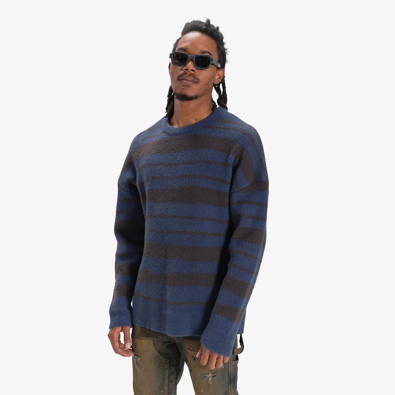 BLURR MOHAIR SWEATER (NAVY/MAGENTA)