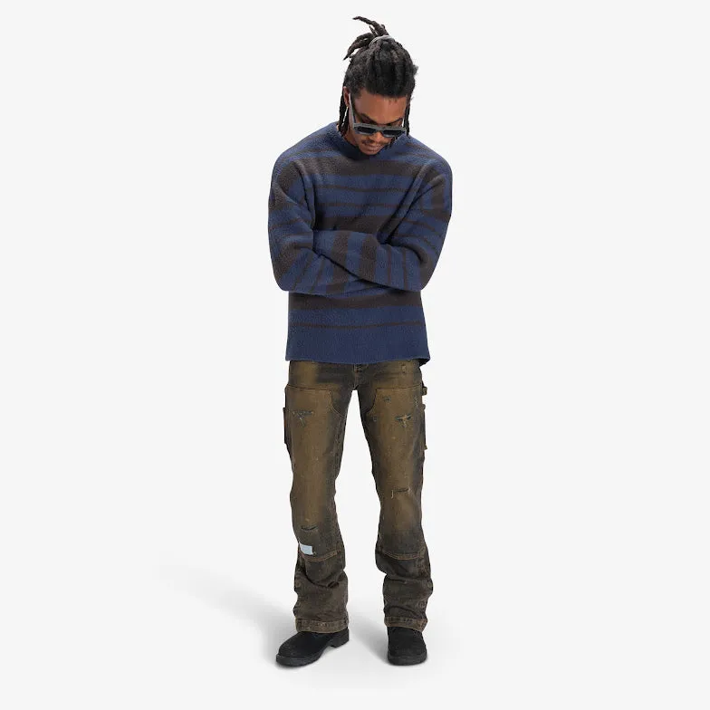 BLURR MOHAIR SWEATER (NAVY/MAGENTA)