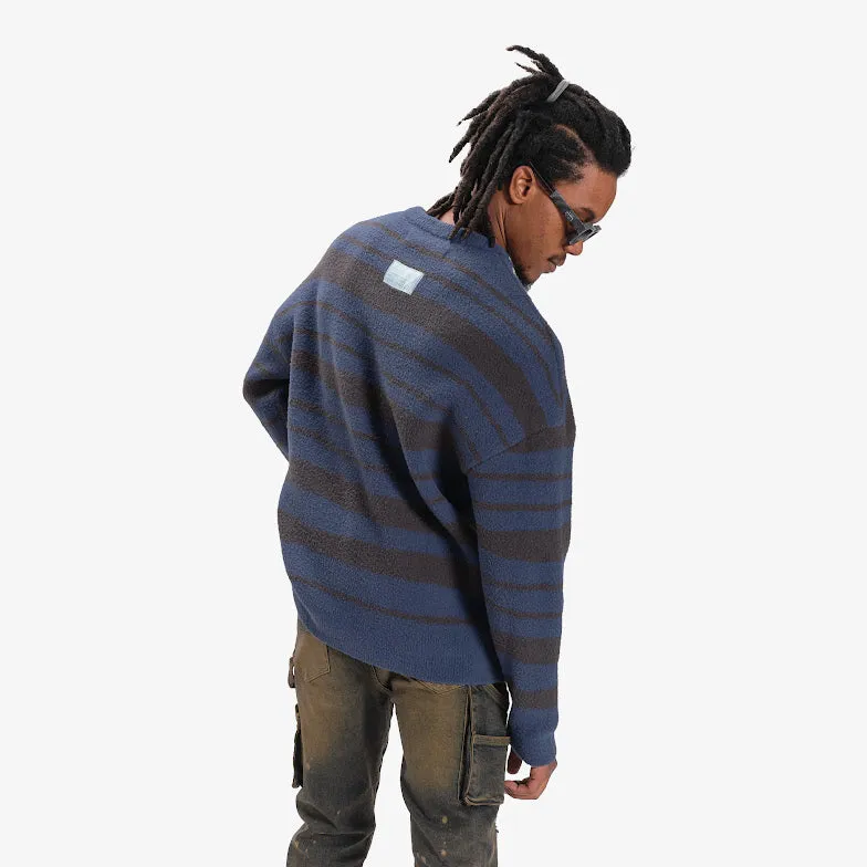 BLURR MOHAIR SWEATER (NAVY/MAGENTA)
