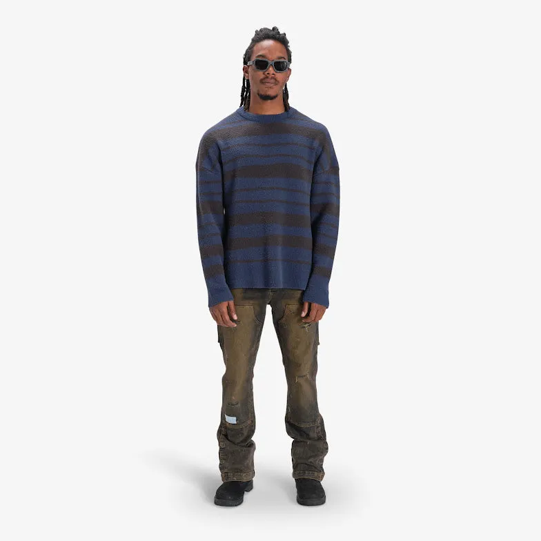 BLURR MOHAIR SWEATER (NAVY/MAGENTA)