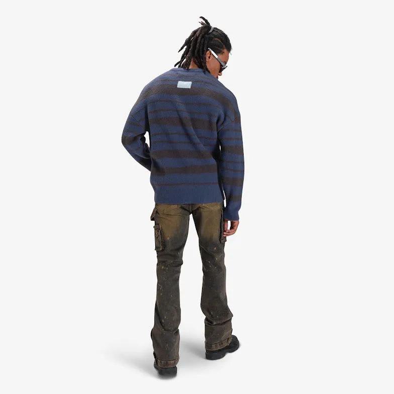 BLURR MOHAIR SWEATER (NAVY/MAGENTA)