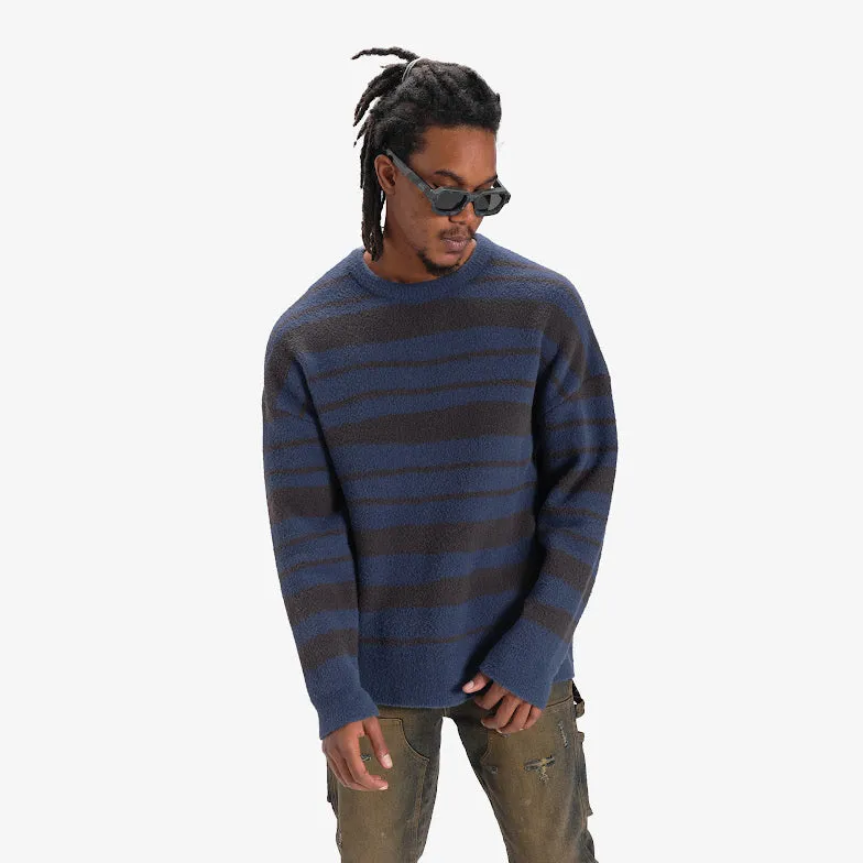 BLURR MOHAIR SWEATER (NAVY/MAGENTA)