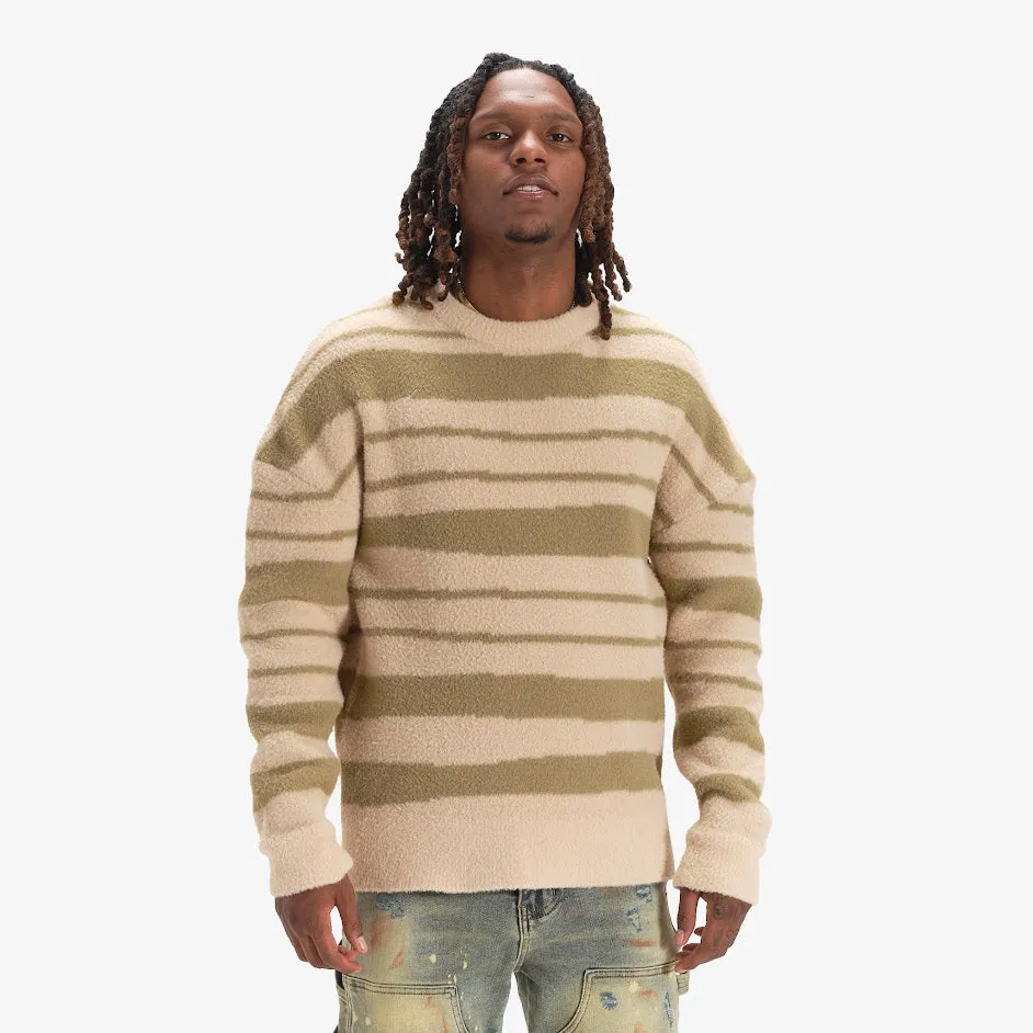 BLURR MOHAIR SWEATER (SAND/GREEN)