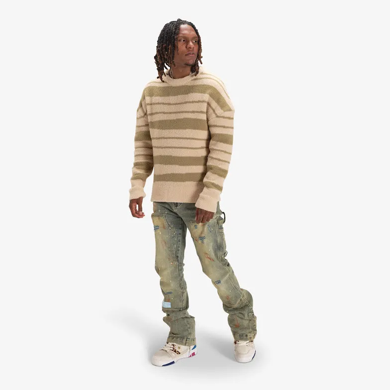 BLURR MOHAIR SWEATER (SAND/GREEN)