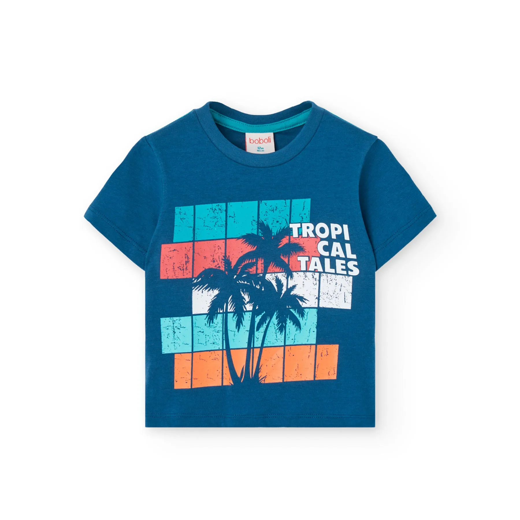 Boboli Tropical Tales Print T-Shirt