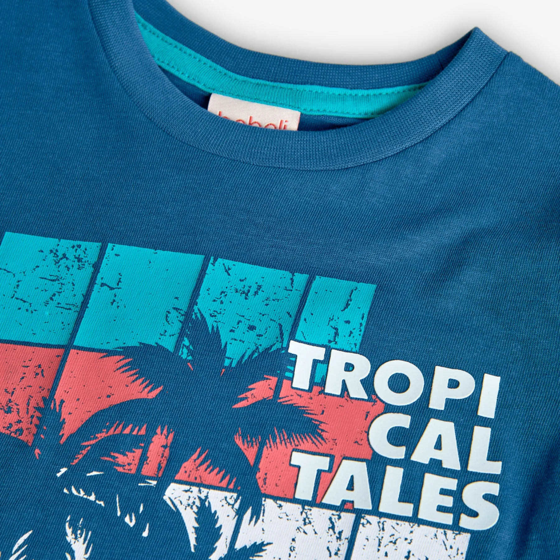 Boboli Tropical Tales Print T-Shirt