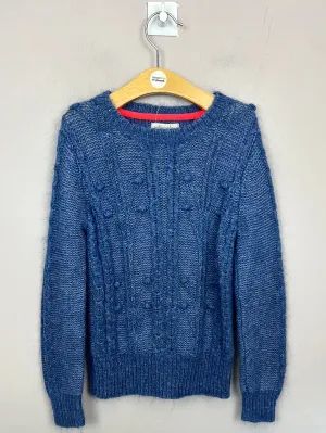 Boden blue super soft mohair mix jumper 7-8y