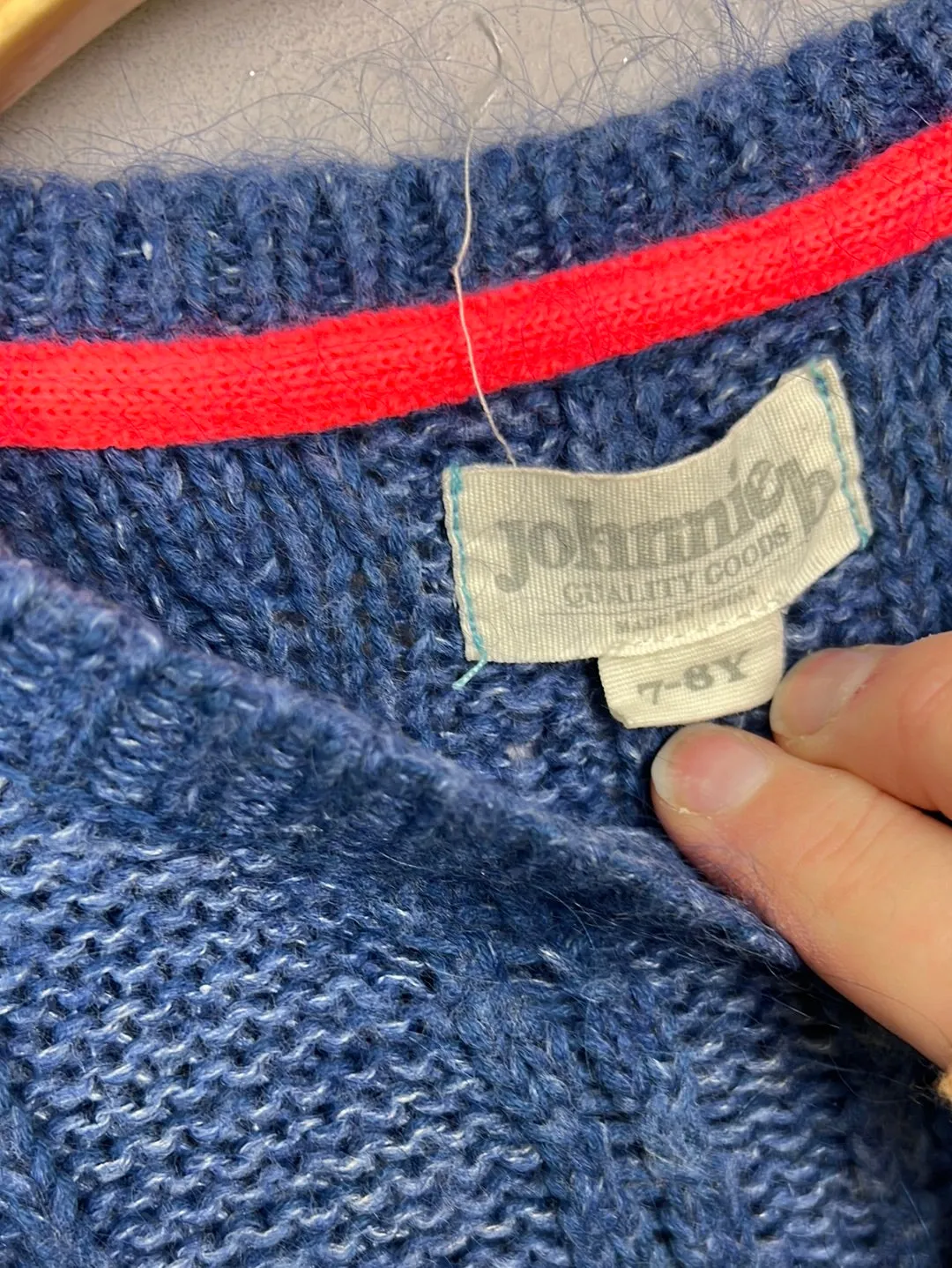 Boden blue super soft mohair mix jumper 7-8y