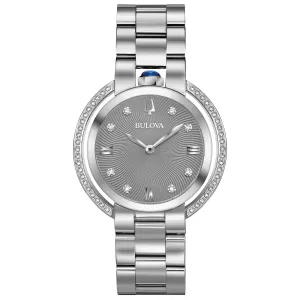 Bulova Ladies'  Rubaiyat Diamond Stainless Steel Watch 96R219