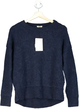 By Malene Birger Navy Soft Mohair Navy Dip Back Pullover UK XXS