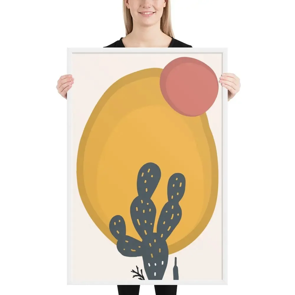 Cactus Juice: Matisse-Inspired Framed Poster – A Splash of Vibrant Elegance
