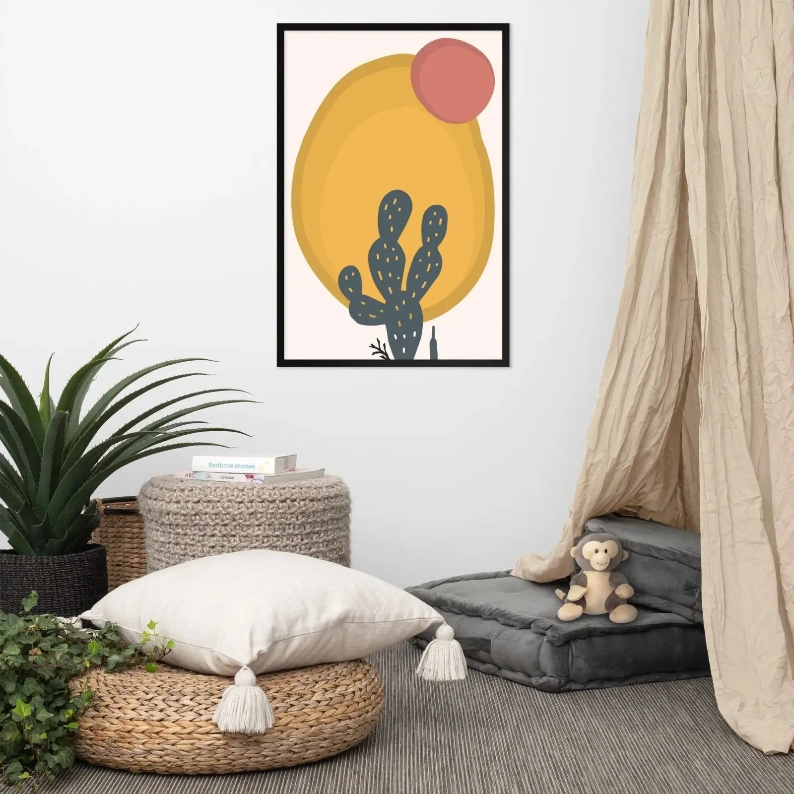 Cactus Juice: Matisse-Inspired Framed Poster – A Splash of Vibrant Elegance