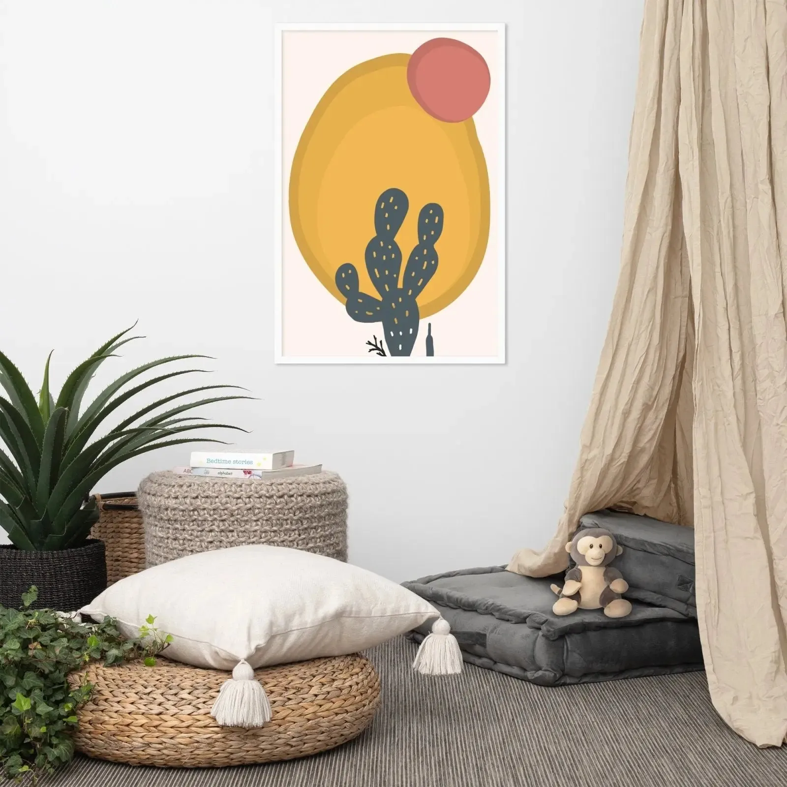 Cactus Juice: Matisse-Inspired Framed Poster – A Splash of Vibrant Elegance