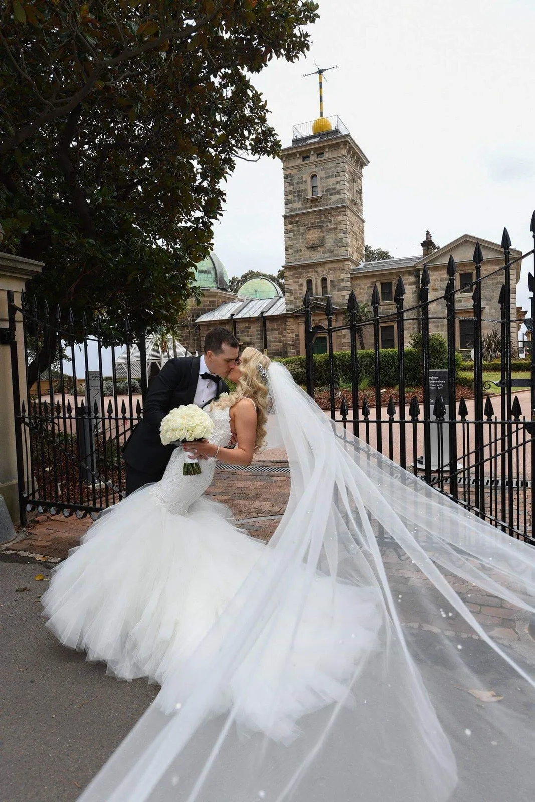 Cathedral Length Wedding Veil with Scattered Rhinestone Crystals